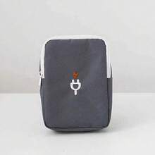1pc Multifunctional Data Cable Storage Bag, Large Fabric Phone Digital Accessories Organizer, Earphone Protective Portable Storage Pouch - View 10
