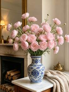 1/2 Bouquet Of Silk Peony Flowers, Pink Artificial Roses, 21 Pieces Of Artificial Peony Flowers, Suitable For Home Decor, Wedding, Tabletop, Bridal Party, Valentine's Day, Birthday Gift, Graduation - Pink - View 5