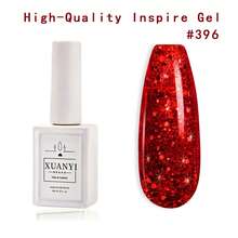 XUANYIZHI Kutek Gel Kuku Berkilau Merah dengan Hiasan Berlian Imitasi untuk Salon Kuku dan Manikur 15ML 1PC 2PCS - Burgundy - View 8