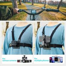 Tali dada dan kepala serbaguna yang dapat disesuaikan, aksesori kamera, cocok untuk bersepeda, kayak, memancing, dan skateboard. Kompatibel dengan iPhone dan kamera aksi, ideal untuk pengambilan gambar vlog orang pertama, dan terbuat dari ABS. - A - View 1