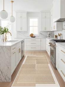 Digitally Printed Non-Slip Washable And Area Rug Suitable For Living Room, Bedroom, Outdoor, Kitchen Carpet, Modern Design | Modern, Scandinavian, Bohemian And Classic Styles | 100% Polyester - Creamy White - View 5