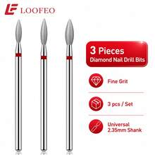 3PCS Diamond Nail Drill Bits For Cuticle Cleaning, Dead Skin Removal, Manicure & Pedicure Electric Drill Accessories 3/32" - Multicolor - View 2