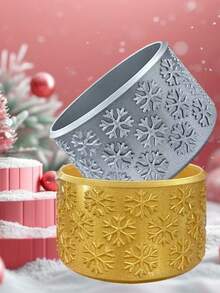 2pcs Snowflake Pattern Non-Slip Silicone Bottom Boots, Portable, Durable, Perfect Cup Accessory, Silicone Cup Bottom Sleeve, Silicone Cup Bottom Boots, Non-Slip, Anti-Breakage Bottom Protector, Christmas Gift - Multicolor - View 6