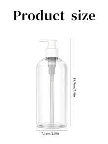 3pcs Transparent Refillable Pump Bottles, Empty Plastic Liquid Dispenser Bottles, Leak-Proof Threaded Design, Thickened Reusable Containers, Suitable For Shampoo, Body Wash, Hand Soap, Suitable For Bathroom Countertop, Hotel, Home Users And Daily Cleaning - A - View 7