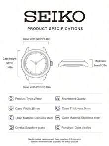 Seiko Men's Quartz Watch, Beige Dial, Stainless Steel, Business Style, Suitable For Daily Wear, Model SBTM079J, 100 Meters Waterproof - Beige - View 6