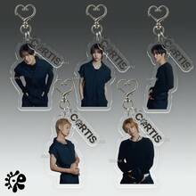 COR-TIS Keychain, GREEN GREEN CD Keychain, MUSIC Keychain, JAMES, JUHOON, KEONHO, Fans Merch Goods, Bag Charm, Water Bottle Decoration, Birthday Gift, Party Favor - A - View 1