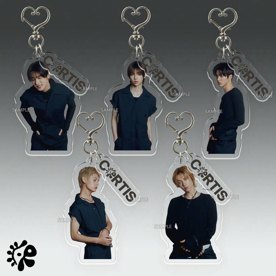 COR-TIS Keychain, GREEN GREEN CD Keychain, MUSIC Keychain, JAMES, JUHOON, KEONHO, Fans Merch Goods, Bag Charm, Water Bottle Decoration, Birthday Gift, Party Favor - A - View 1