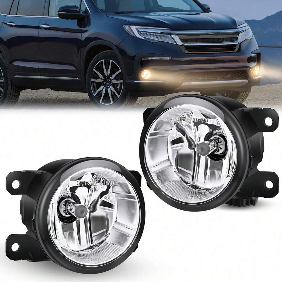 1 Buah Lampu Kabut Mobil dengan Bohlam H11 12V 65W, Lampu Kabut Kedap Air Tertutup Rapat, Sekrup yang Dapat Disetel, Lampu Kabut Pengganti Otomatis Plug N Play - A - View 1