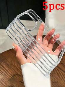 [5pcs Value Pack] Premium Quality Full Coverage Transparent Soft Shell Phone Case Compatible With IPhone 18/18Pro/18ProMax/17/17Pro/17ProMax/16/16Pro/16ProMax/15/15Pro/15ProMax/14/14Pro/14ProMax/13/12/11 Comfortable Shockproof Anti-Slip, Special Offer Phone Protective Cover. - Transparent 3 - View 8