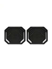 4pcs/2pcs Universal All-Weather Car Floor Mats Set, Red & Black Geometric Pattern Non-Slip Floor Mats, Full Coverage Front & Rear Row Mats, Suitable For Sedan, SUV, Truck, Van, Fashionable Car Interior Accessories - A - View 12