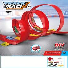 Cool DIY Assembly Track Aluminum Alloy Racing Car Gravity Inertia Sliding Toy For Boys - Multicolor - View 13