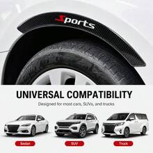 TRTY 4PCS Car Wheel Arch Reflective Stickers, Carbon Fiber Anti-Collision Side Marker Arch Guard Decorative Strip, Car Tire Fender Flare Trim, Anti-Scratch Car Body Edge Decorative Strip, Universal Fit For Most Cars - Carbon Fiber Wheel Arch Stickers - View 9