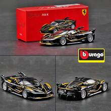 Burago 1:64 比例合金壓鑄車模  FXX K-黑色，創意口袋車模玩具、人偶與禮品 - FXX K-Black - 查看 1