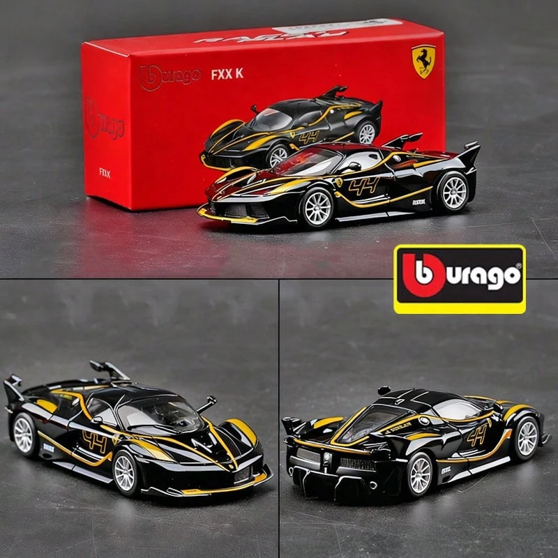 Burago 1:64 比例合金壓鑄車模 FXX K-黑色,創意口袋車模玩具、人偶與禮品 - FXX K-Black - 查看 1