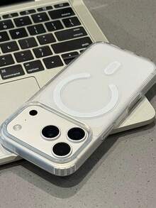 奢華透明清澈相機保護磁吸無線充電手機殼，相容 iPhone 18 Pro Max 18 Pro 17 Pro Max 17 16 15 14 13 Pro Max，磁吸鏡頭保護後蓋 - 無色 - 查看 6