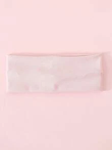 1pc Ins Style Girly Pink Striped Ditsy Floral Wide Headband, Highly Attractive Soft Elastic Non-Slip Hairband - Multicolor - View 7
