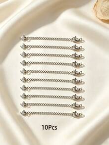 10pcs/Set/Lot Stainless Steel Pendant Lobster Clasp Extender Chain DIY Jewelry Making Bracelet & Necklace Accessory - 10Pcs - View 31