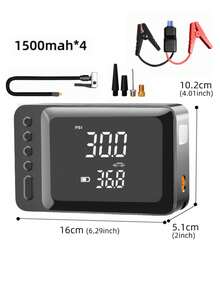 Alat Starter Mobil 6000A dengan Pompa Udara, Pengisi Angin Ban 140 PSI, Layar Digital, Lampu LED, dan Power Bank USB, Starter Aki Portabel, Cocok untuk Perjalanan Musim Dingin, Perjalanan Darat, dan Situasi Aki Mati, Hadiah untuk Pria dan Wanita - Wireless - View 8