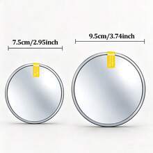 Chrisley Mini Round Selfie Mirror Set, Portable Wide-Angle Convex Spherical Mirror, 7.5cm 9.5cm, Suitable For Vlog Shooting, Photography Props, Travel Accessories - View 3