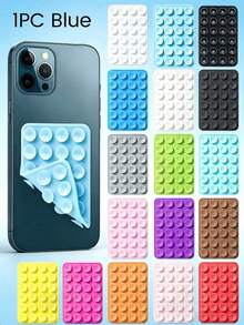 48pcs Double-Sided Suction Cup Phone Holder, 24 Suction Cups On Each Side. Detachable Phone Holder, Waterproof, 360° Rotation. Suitable For Bathroom Walls, Glass Mirrors, Dressing Tables And Other Smooth Surfaces, Not Suitable For Rough Walls. Compatible With All Phones And Mini Tablets - Multicolor - View 2
