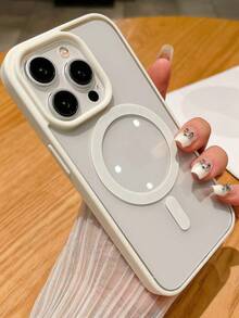 奢華透明清澈硬殼磁吸手機殼，相容 iPhone 18 17 Pro Max 16 15 14 13 Pro Max 17 Air，支援無線充電，防震防摔保護殼 - 白色 - 查看 3