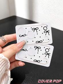 1 buah Pelindung Lensa Ponsel Motif Pita Hitam, Kompatibel dengan iPhone 17 Pro/17 Pro Max/18 Pro/18 Pro Max, Perlindungan Lensa Anti Gores Cakupan Penuh, Aksesori Ponsel dengan Nuansa Manis dan Menyejukkan, Hadiah Ulang Tahun dan Liburan untuk Anak Perempuan, Keluarga, dan Teman - Clear - View 3