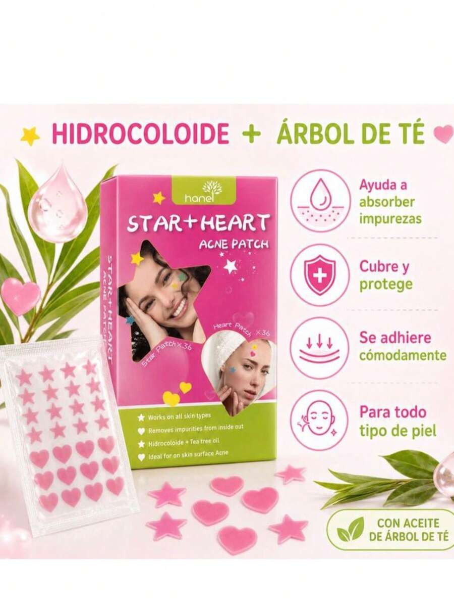 72 Heart And Star Pimple Patches
