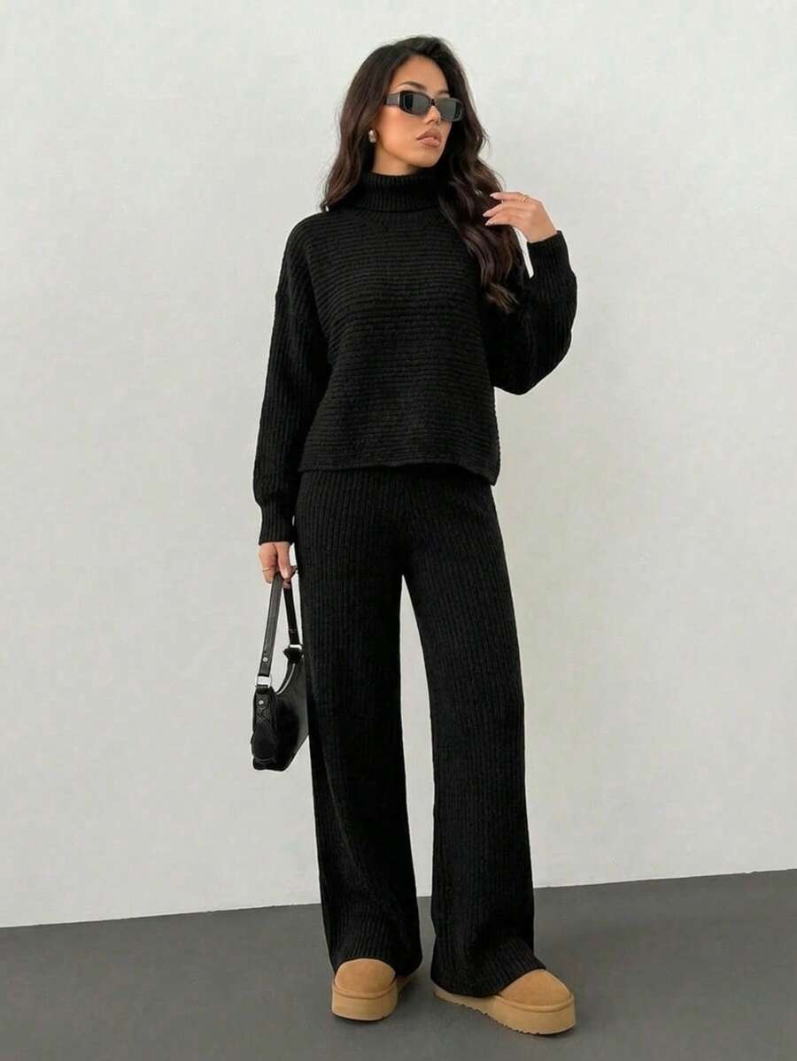 Women Sweater Co-Ords - Black - View 1
