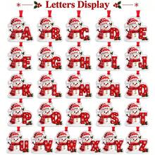 客製化雪人 A-Z 字母姓名聖誕飾品，2026年個性化聖誕樹裝飾，節慶假期派對吊飾，客製化冬季首字母紀念禮物，可自訂姓名的季節性飾品，適合家人、朋友與聖誕慶祝活動 - 風格D - 查看 3