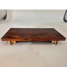 1pc Wooden Base Kitchen Tray, Farmhouse Style Wooden Base Riser - Multicolor - View 6