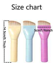 BAILIFOREVER Wide Flat Foundation Brush, Soft Synthetic Bristles Liquid Foundation Makeup Brush, Large Coverage Face Blending Brush For Cream Concealer, One Swipe Full Face Application, Portable Cosmetic Tool For Beginners Daily Makeup - Multicolor - View 6