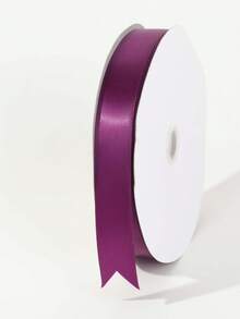 Deep Purple Encrypted Single-Sided Satin Ribbon 10 Yards (0.6/1.0/1.5/2.0/2.5/4.0cm) Multiple Sizes Available, Suitable For Valentine's Day Decoration, Fresh Flower Binding, Evening Party, Wreath, Gift, Greeting Card Embellishment, Without Paper Support Roll - Sauce Purple - View 12