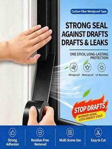 Window Windproof Sealing Tape, No Residue, Waterproof And Windproof For Glass Door And Window Cracks, Winter Special Offer Cold-Proof And Warm-Keeping Film Tape, Plastic Steel Typhoon-Proof And Leak-Proof Sealing Window Tape - Multicolor - View 3