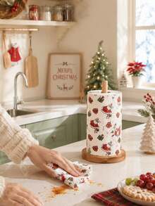 Christmas Occasion Santa Claus Pattern Paper Towels - Multicolor - View 2