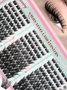 Miss Diamond 240pcs/150pcs Spikes Lash Cluster Eyelash Extensions Thick Individuals Lashes 10-16mm Mega Wispy Eyelash Extension D/DD Curly Lash Extension Unique Spiky Cluster Individuals Fairy Cluster Lashes Mink Lash Extension DIY At Home - D - View 6
