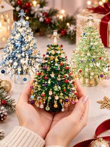 DIY Christmas Tree Jewelry Making Kit, Charms Supplies With Beads, Pendants & Craft Decor For Bracelet Making, Keychain Making Supplies - Charms - View 2