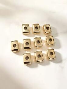 10pcs Optional Gold/Silver Large Hole 26 Uppercase Alphabet Beads Electroplated DIY Phone Chain Keychain Bag Charm Jewelry Accessories - Multicolor - View 62