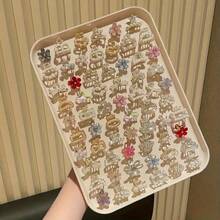 10PCS (Random Style) Floral Hair Clips Claw Clips Set - Exquisite Small Claw Clips - Side Forehead Hair Clips - Bangs Hair Clips - Elegant Women's Hair Accessories Rhinestone Hair Clips - Multicolor - View 5