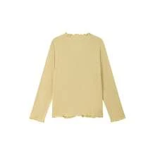Women's Spring/Autumn Frill Trim Long Sleeve Long Pants Casual Loose 2 Pieces Loungewear Set, Suitable For Outdoor Wear - Yellow - View 7
