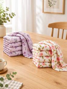 20pcs&5pcs Random Mixed Colors Towel Cloth - 30x30cm, Soft & Absorbent - Perfect For Bath, Face, Hands, Kitchen, Spa - Multicolor - View 3