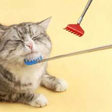 Alat Pijat Penggaruk Kucing & Anjing yang Dapat Ditarik, Mainan Interaktif Hewan Peliharaan, Tongkat Penggaruk yang Dapat Diperpanjang, Perlengkapan Pijat Pegangan Panjang untuk Hiburan Mandiri Kucing, Mainan Hewan Peliharaan Penghilang Kebosanan - View 5