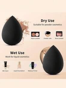 10pcs/1pc Makeup Sponge Set, Velvet Powder Puff, Concealer Sponge, Makeup Puff, Makeup Sponge, Makeup Tools, Mixed Beauty Sponges For Perfect Application Of Liquid, Cream And Foundation, Multi-Color Makeup Sponges, Latex-Free Dry And Wet Use Foundation Cream For Facial Concealer Makeup, Velvet Triangle Powder Puff, Beauty Sponge, Makeup Sponge, Makeup Puff - Multicolor - View 5