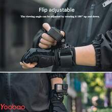 Yoobao 360° Rotating Camera Wrist Strap, Adjustable Breathable Wrist Mount, Compatible With , , Action Cameras, POV Shooting Accessory, Suitable For Cycling, Climbing, Travel - View 3