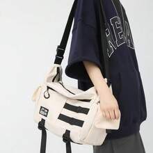 Men's Crossbody Bag Multi-Function Multi-Pocket Shoulder Bag Women's Bag Japanese College Style Commuter Couple Bag Large Capacity - Beige - View 4