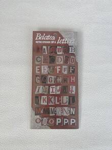 2pcs Vintage INS English Alphabet Sticker Book, Artistic Versatile Scene DIY Decor, Journal Background Decoration Stickers, Decals, Scrapbook Supplies, School Office Stationery - Rectangle - View 14