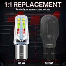 2pcs 1157 BAY15D LED Bulbs For Car, 2835 SMD LED Chips, 12V Super Bright Automotive Tail Brake Turn Signal Lamp, Plug & Play Multi Color Car Light Replacement - 2PCS - View 3