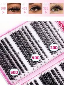 D Curl Cluster False Eyelashes, Voluminous Segmented False Eyelashes, Suitable For Beginners, Daily Wear, Travel, Wedding, Date And Party, Christmas And Halloween Gift, Cat Eye Style False Eyelashes - D - View 7
