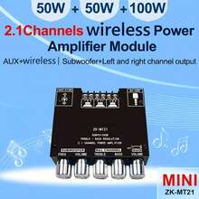 ZK-MT21 2.1 Channel Audio Amplifier Module, Bluetooth 5.0, 200W Power, AMP Board Compatible With Subwoofer, Stable Wireless Connection, Excellent Sound Quality For Home Audio System - Black - View 6