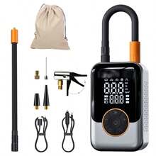 Portable Air Pump, 150 PSI Tire Inflator With Display Screen, USB Fast Charging, Auto Shut-Off Protection, Suitable For Car, Bicycle, Motorcycle, Basketball, Football, Compact Portable Air Pump For Drivers And Cyclists - Wireless - View 12
