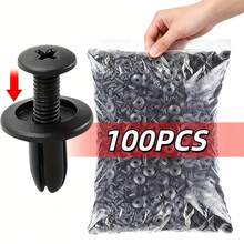 20/50/100PCS Car Push-In Fastener Clips, Universal Automotive Plastic Expansion Screws Fasteners, Car Door Panel Bumper Fender Clip Kit, Car Body Rivet Fastener Set, Suitable For Most Car Models Interior Repair Accessories - A - View 11